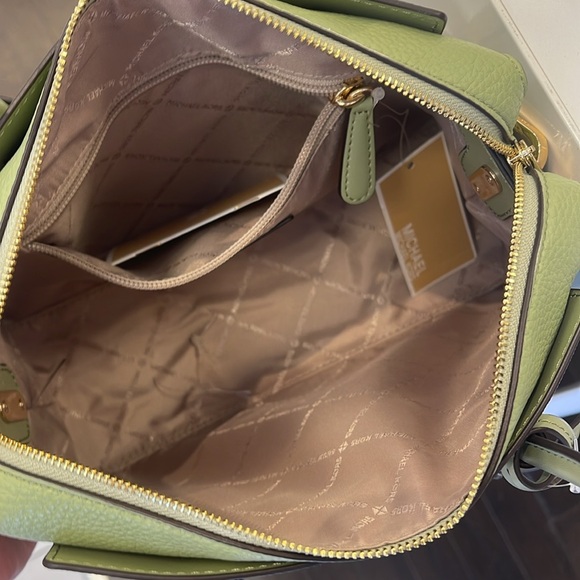 Michael Kors Mercer Small Top Zip Belted Satchel Crossbody Handbag Bag Shoulder - Picture 12 of 16